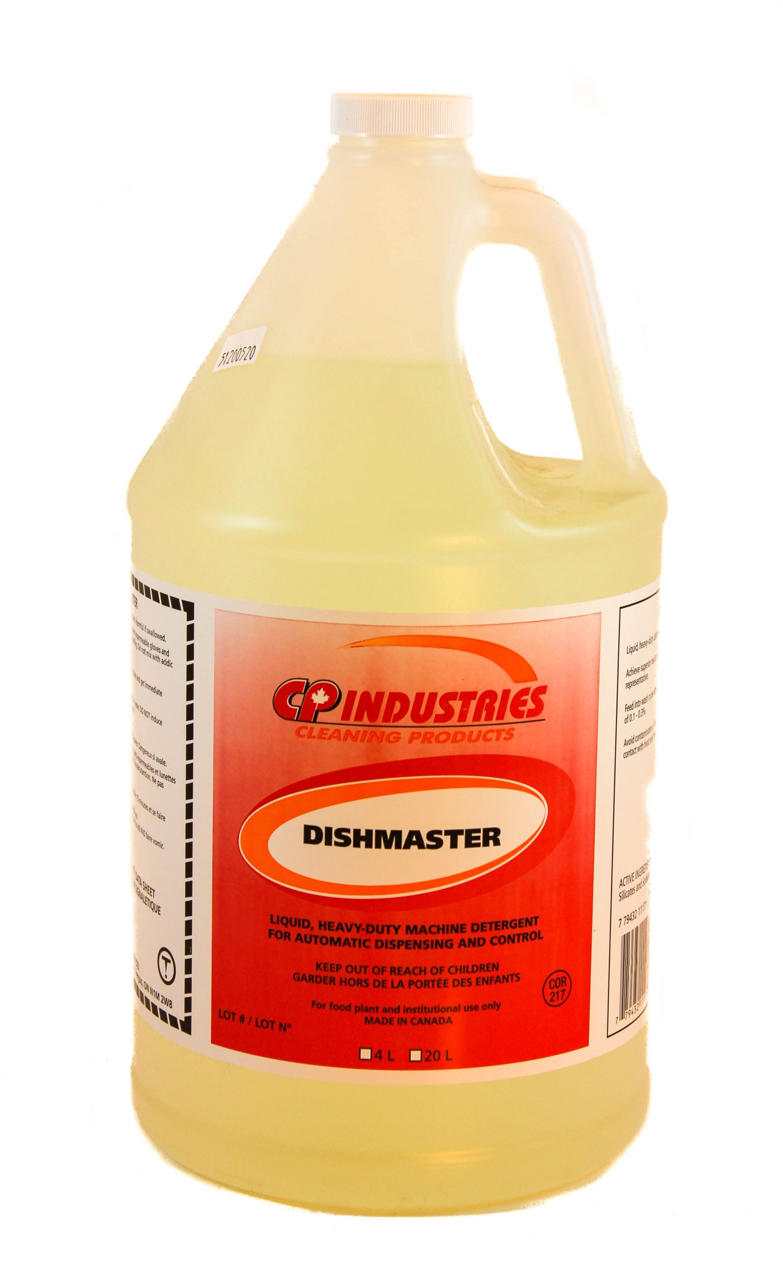 CP Industries Dishmaster - heavy duty chlorinated concentrate dishwashing liquid