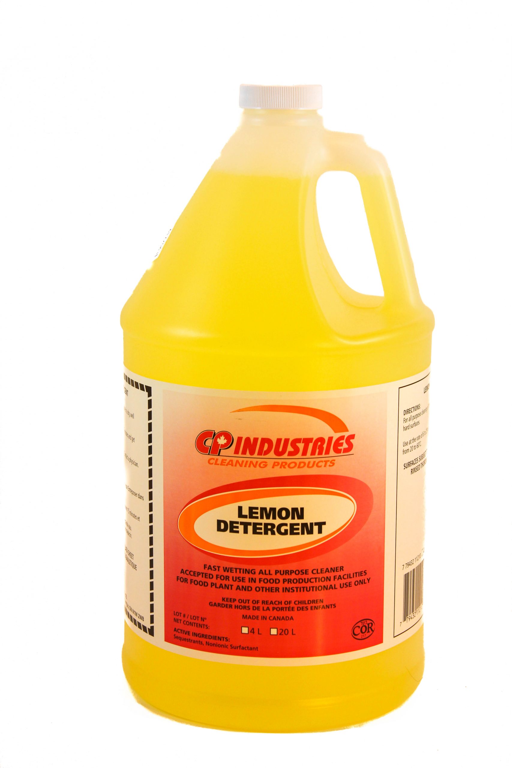 CP Industries - Lemon Detergent, fast wetting all purpose cleaner