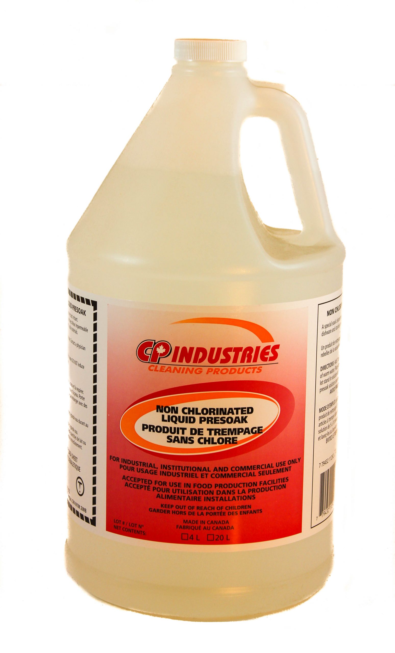 CP Industries: Non Chlorinated Liquid Presoak for industrial, institutional and commercial use only