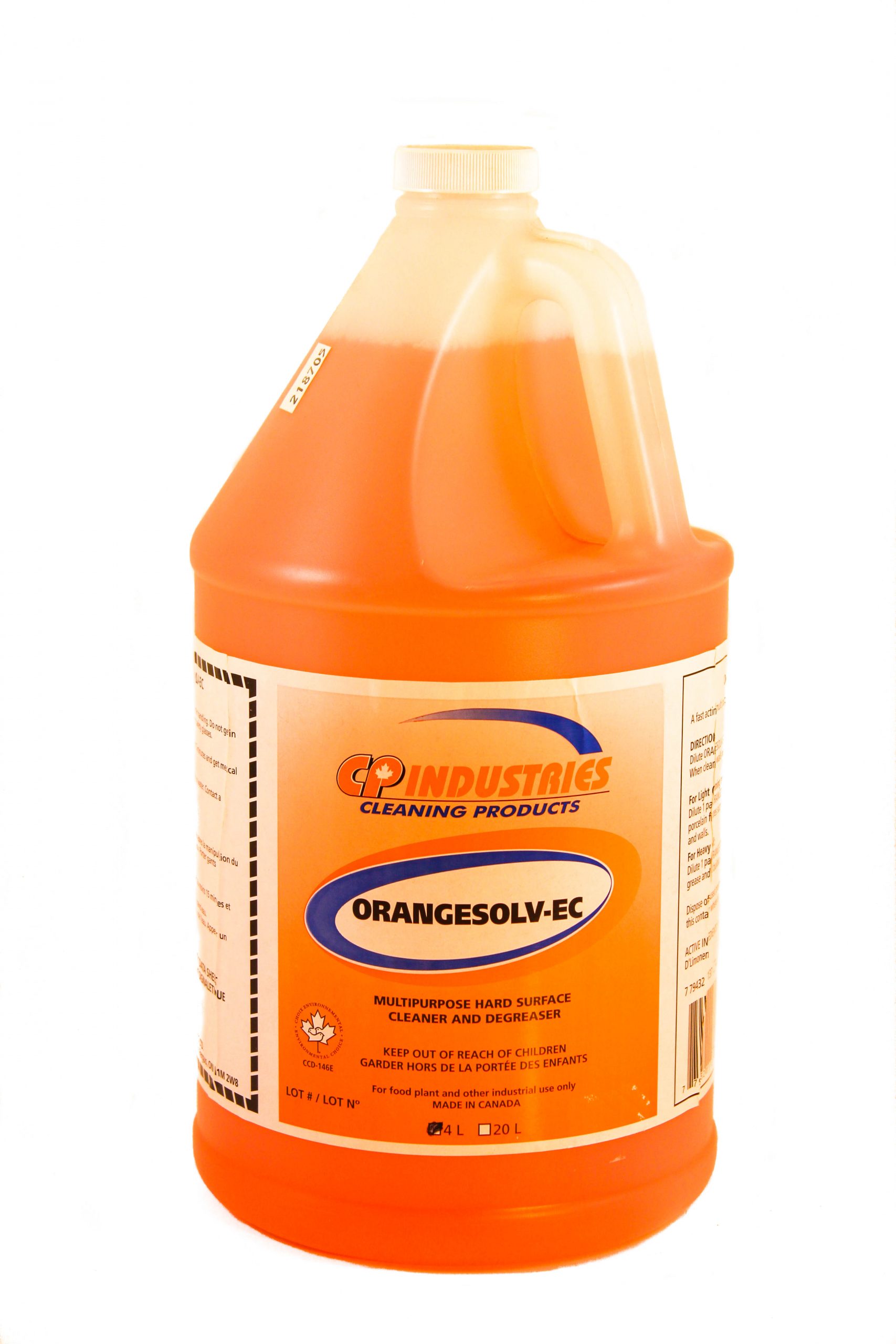 CP Industries: Orangesolv-EC, multipurpose hard surface cleaner and degreaser