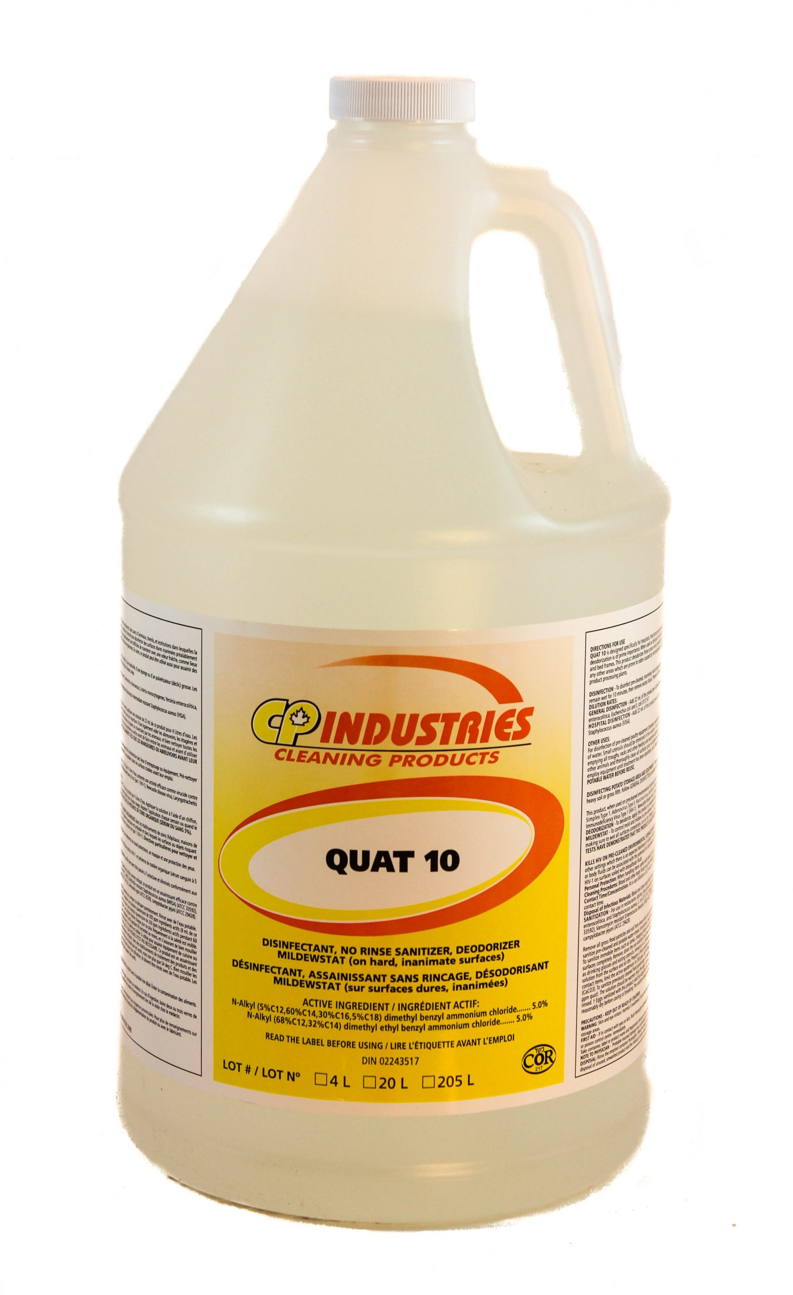 CP Industries Quat 10 - disinfectant and sanitizer