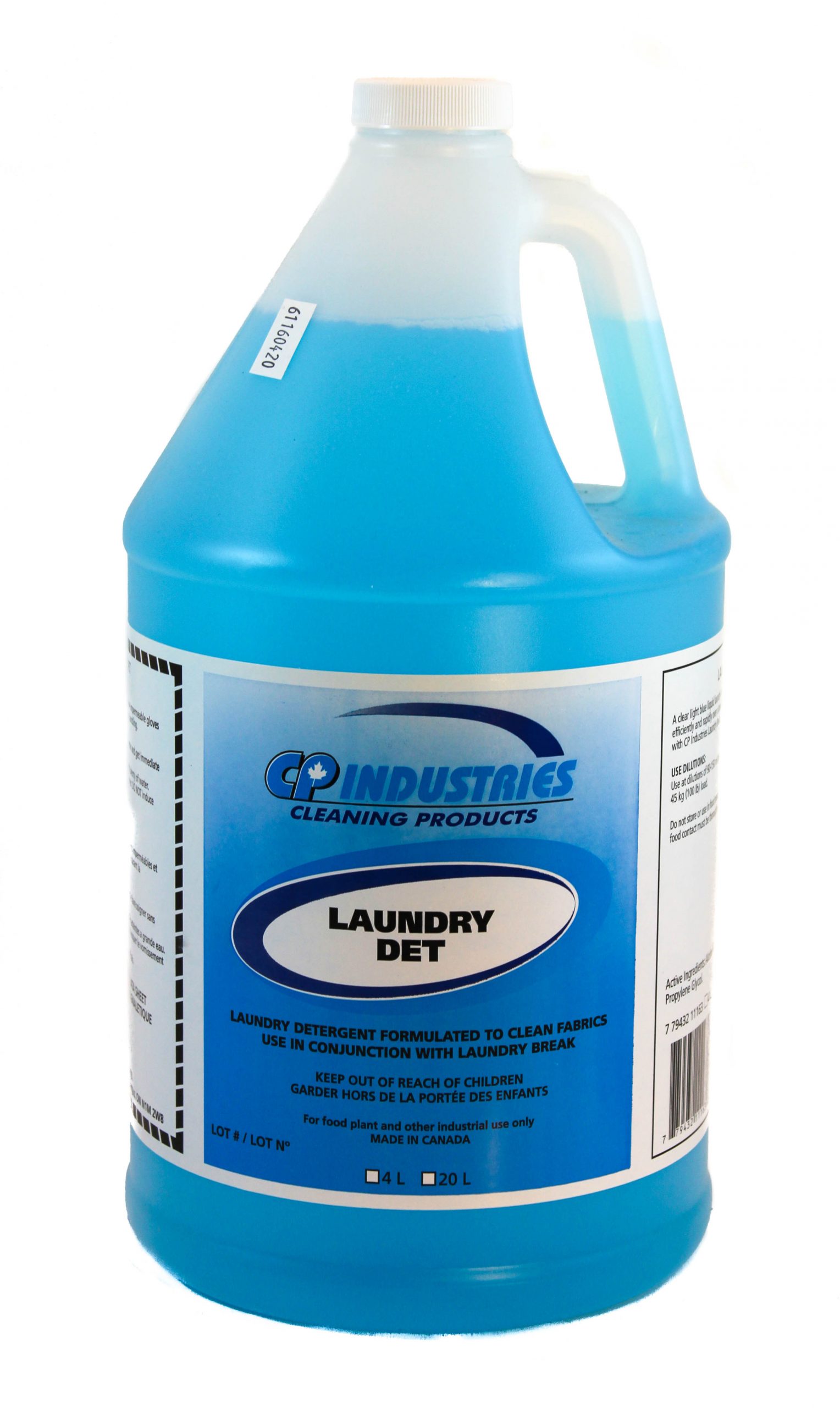 CP Industries: Laundry Det for cleaning fabrics in conjunction with laundry break